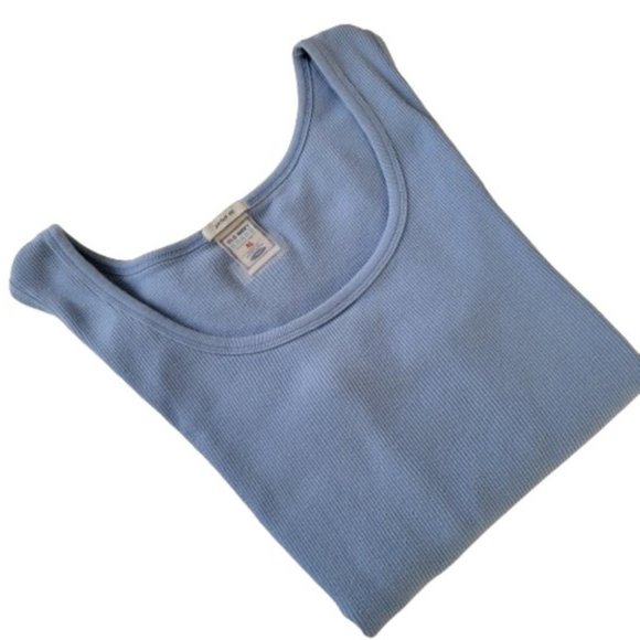 Old Navy Tops - Old Navy Perfect Fit Ribbed Tank Top Round Neck Sleeveless LIght Blue XL
